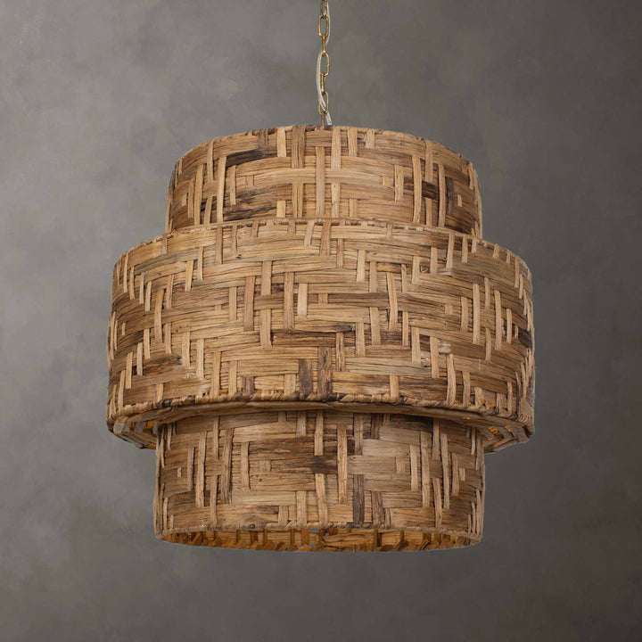 American Home Furniture Uttermost Water Hyacinth 4 Light Woven Pendant