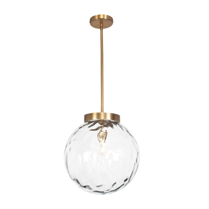 American Home Furniture Uttermost Gaia 1 Light Watered Glass Pendant