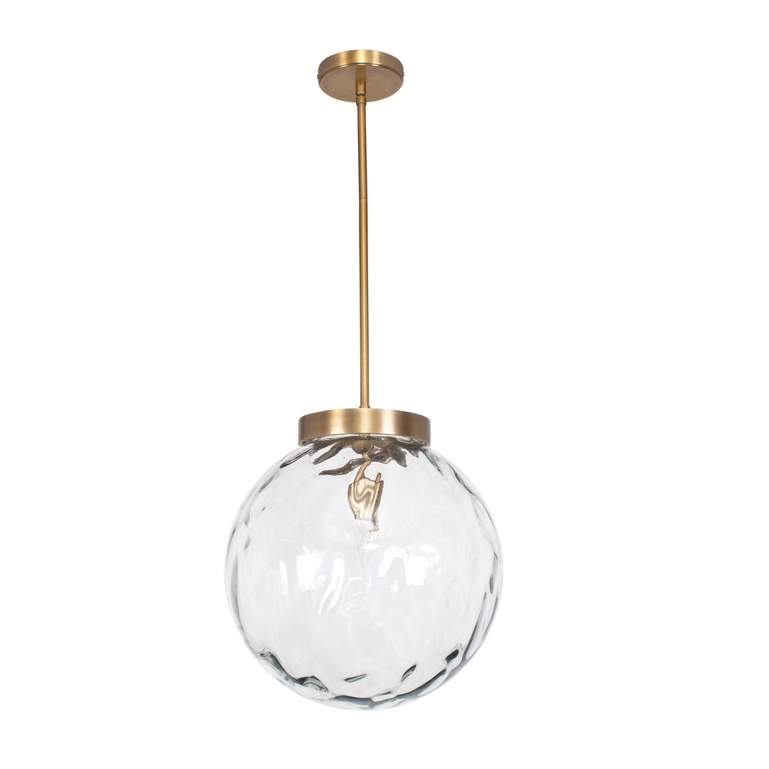 American Home Furniture Uttermost Gaia 1 Light Watered Glass Pendant