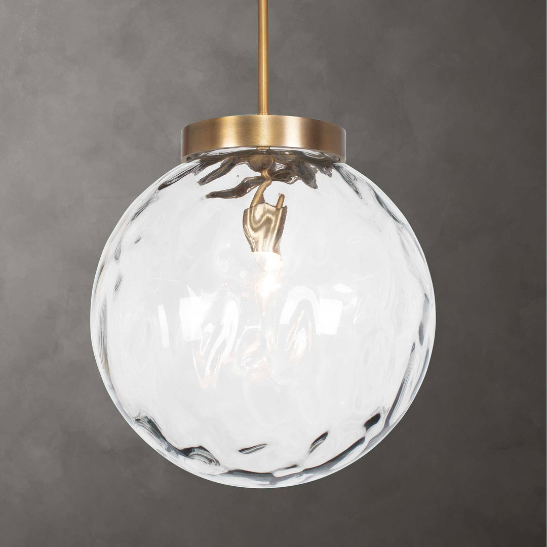American Home Furniture Uttermost Gaia 1 Light Watered Glass Pendant