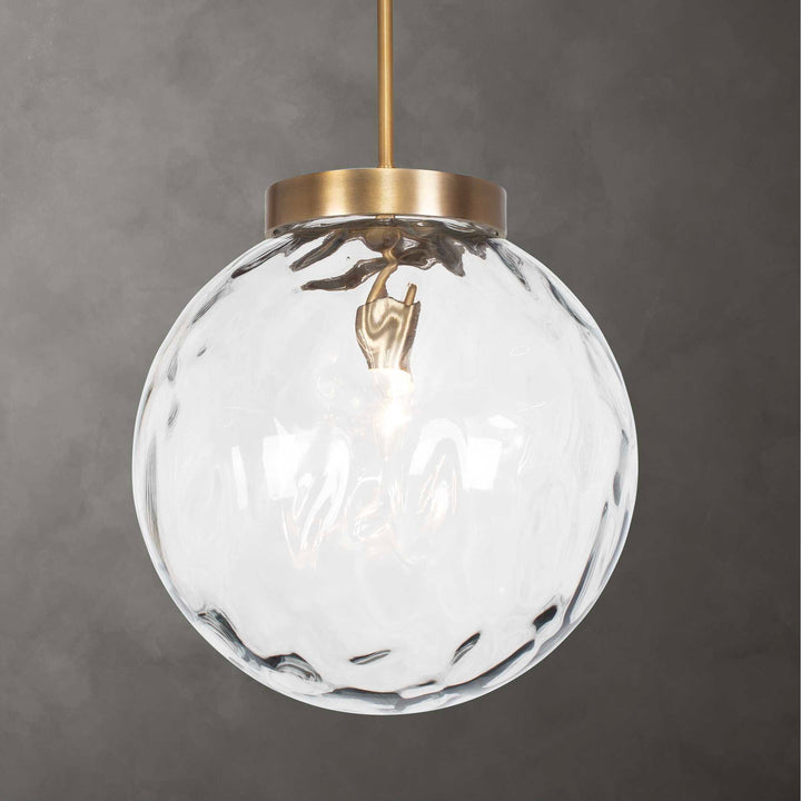 American Home Furniture Uttermost Gaia 1 Light Watered Glass Pendant