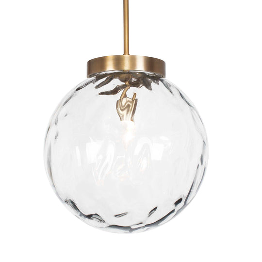 American Home Furniture Uttermost Gaia 1 Light Watered Glass Pendant