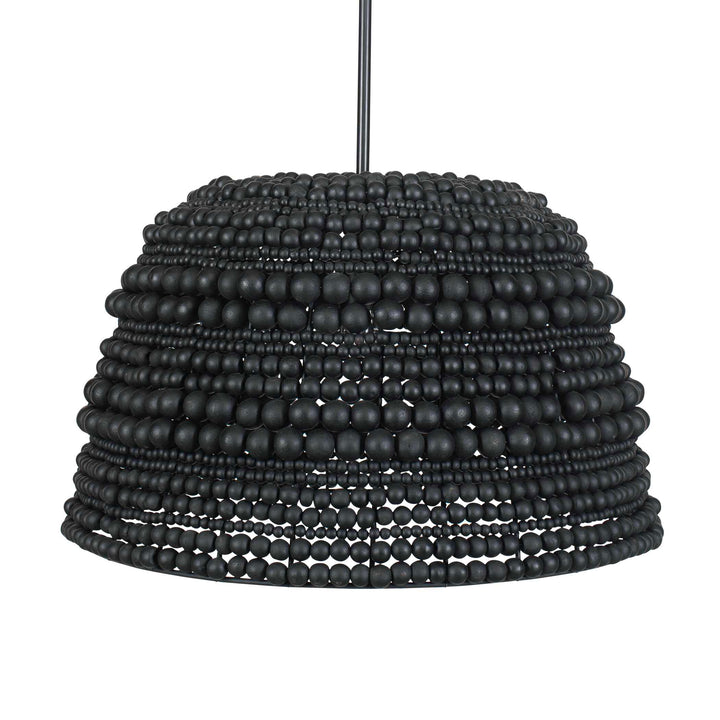 American Home Furniture Uttermost Persephone Black Bead 1 Light Pendant