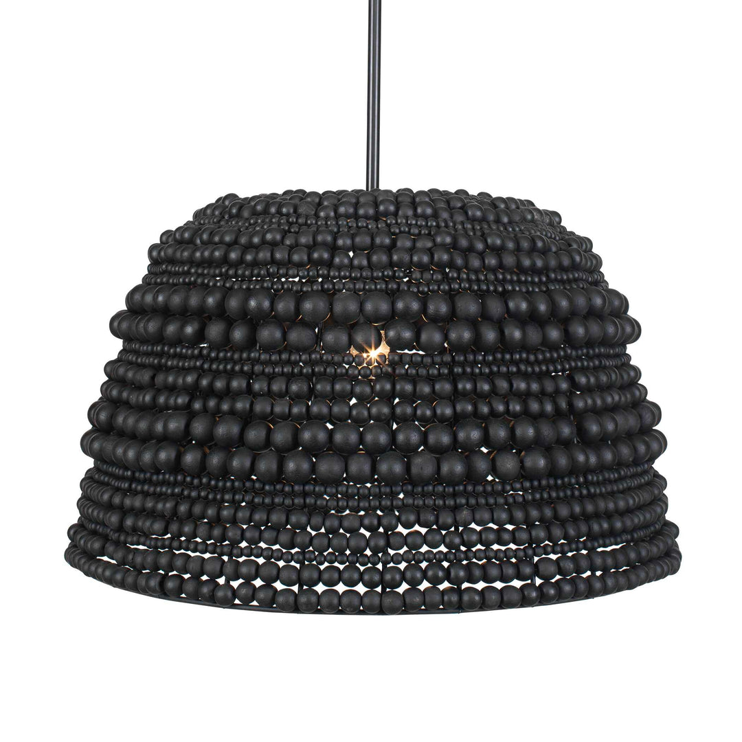American Home Furniture Uttermost Persephone Black Bead 1 Light Pendant