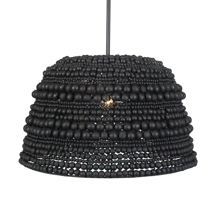 American Home Furniture Uttermost Persephone Black Bead 1 Light Pendant
