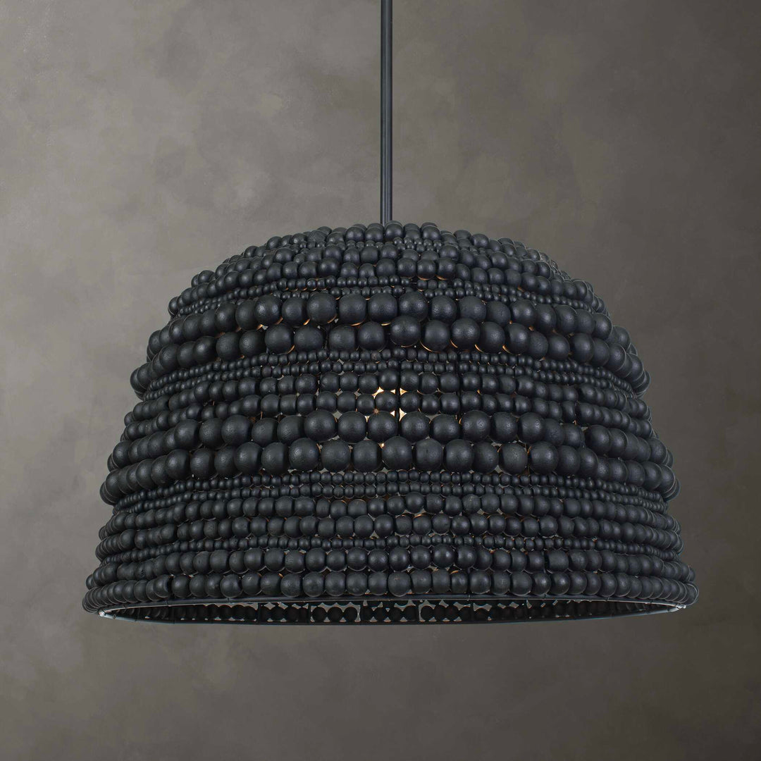 American Home Furniture Uttermost Persephone Black Bead 1 Light Pendant