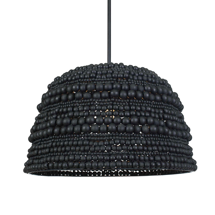 American Home Furniture Uttermost Persephone Black Bead 1 Light Pendant