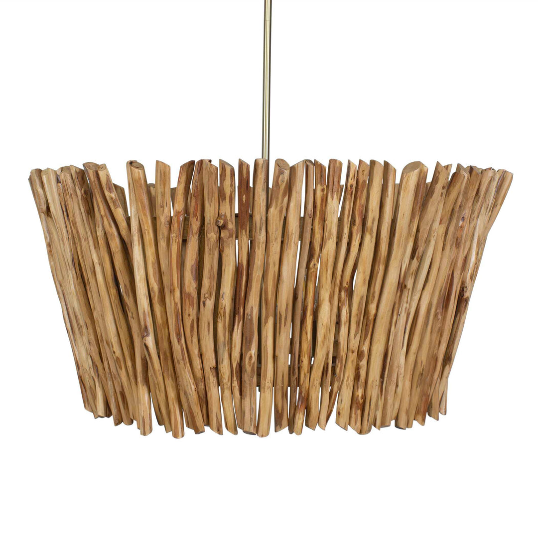 American Home Furniture Uttermost Rhea 4 Light Wood Branch Chandelier
