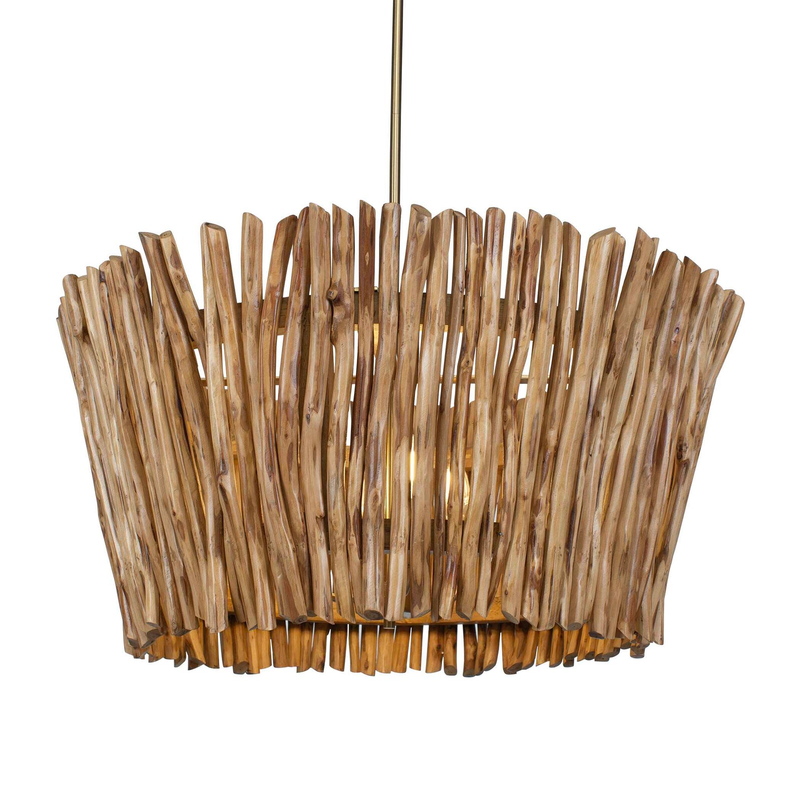 American Home Furniture Uttermost Rhea 4 Light Wood Branch Chandelier