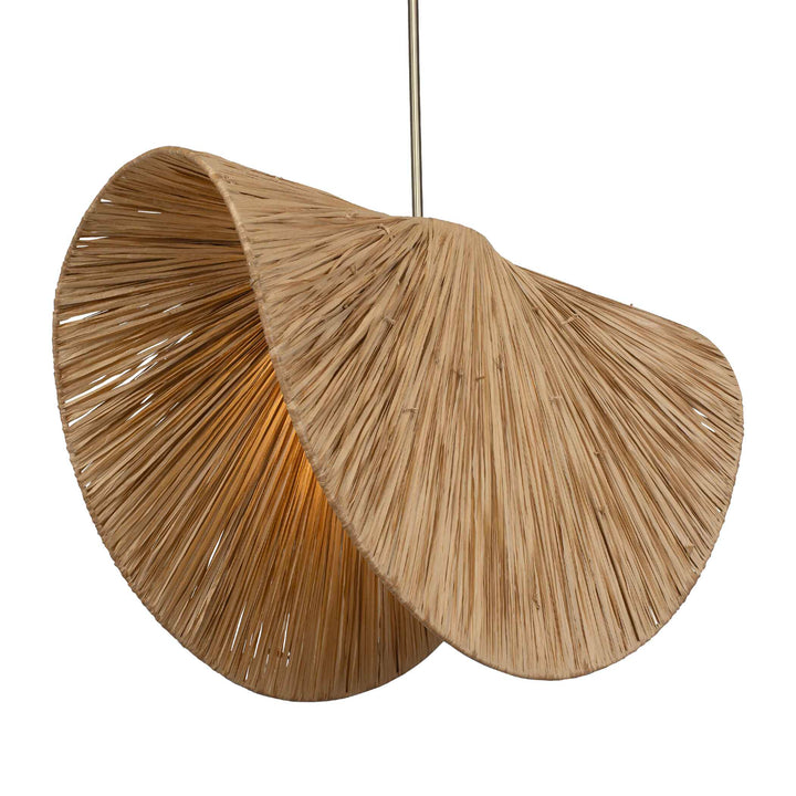 American Home Furniture Uttermost Bend 1 Light Raffia Pendant