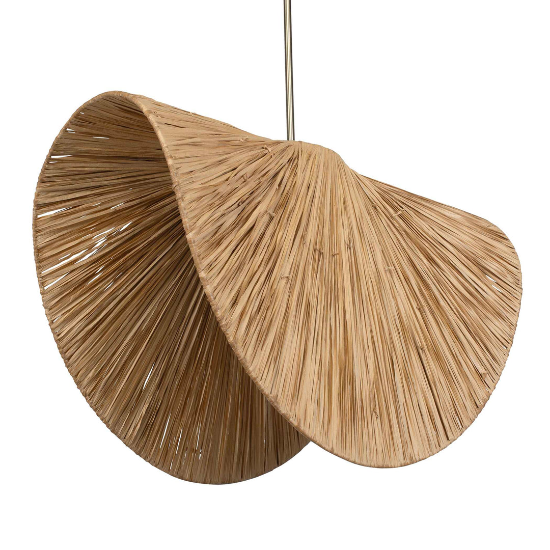 American Home Furniture Uttermost Bend 1 Light Raffia Pendant