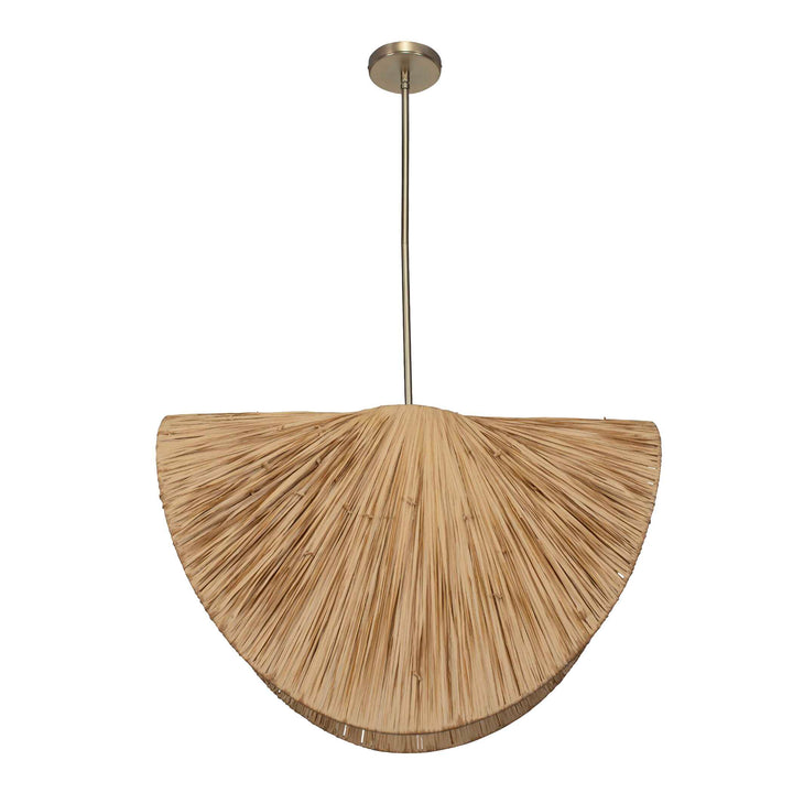 American Home Furniture Uttermost Bend 1 Light Raffia Pendant
