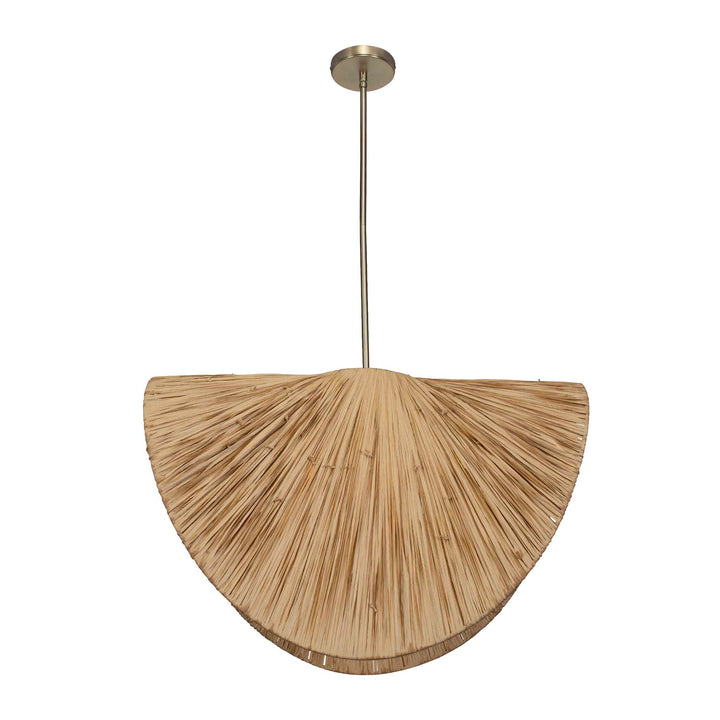 American Home Furniture Uttermost Bend 1 Light Raffia Pendant