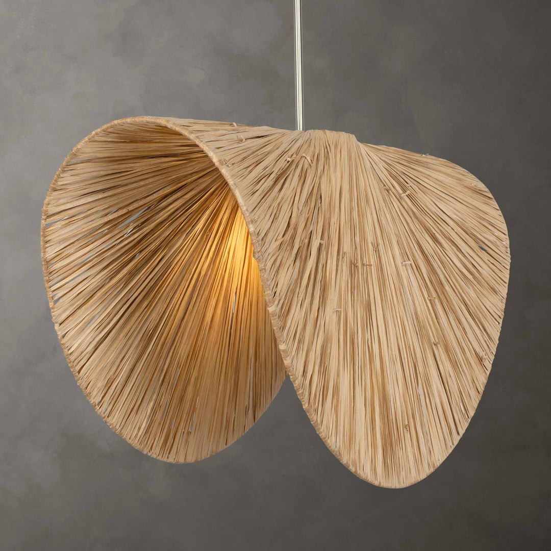 American Home Furniture Uttermost Bend 1 Light Raffia Pendant