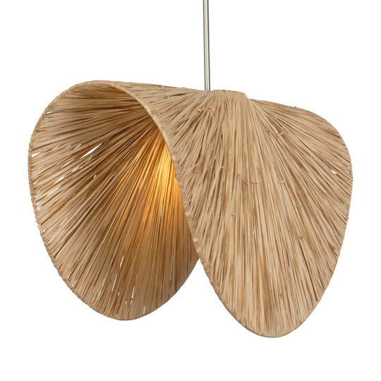 American Home Furniture Uttermost Bend 1 Light Raffia Pendant