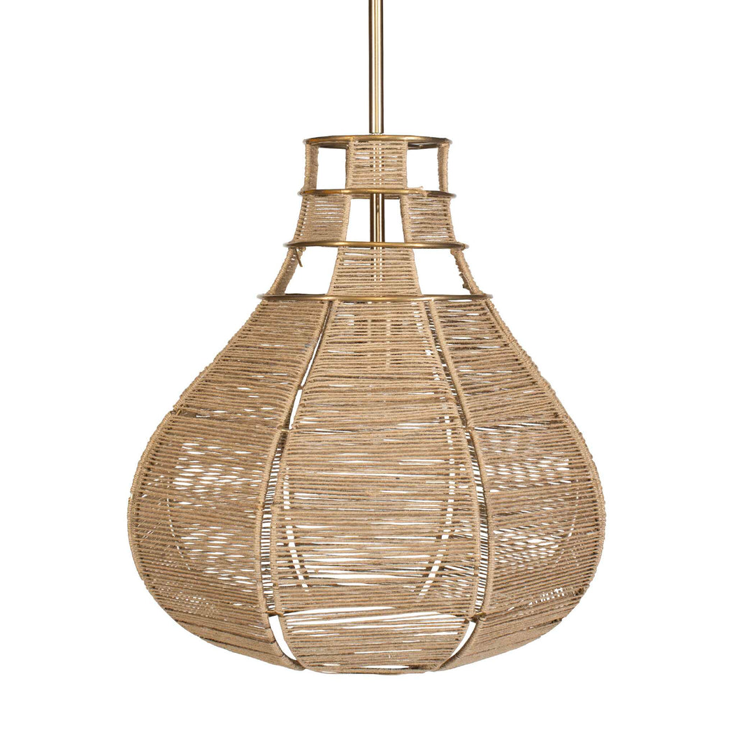 American Home Furniture Uttermost Hestia 1 Light Natural Rope Pendant