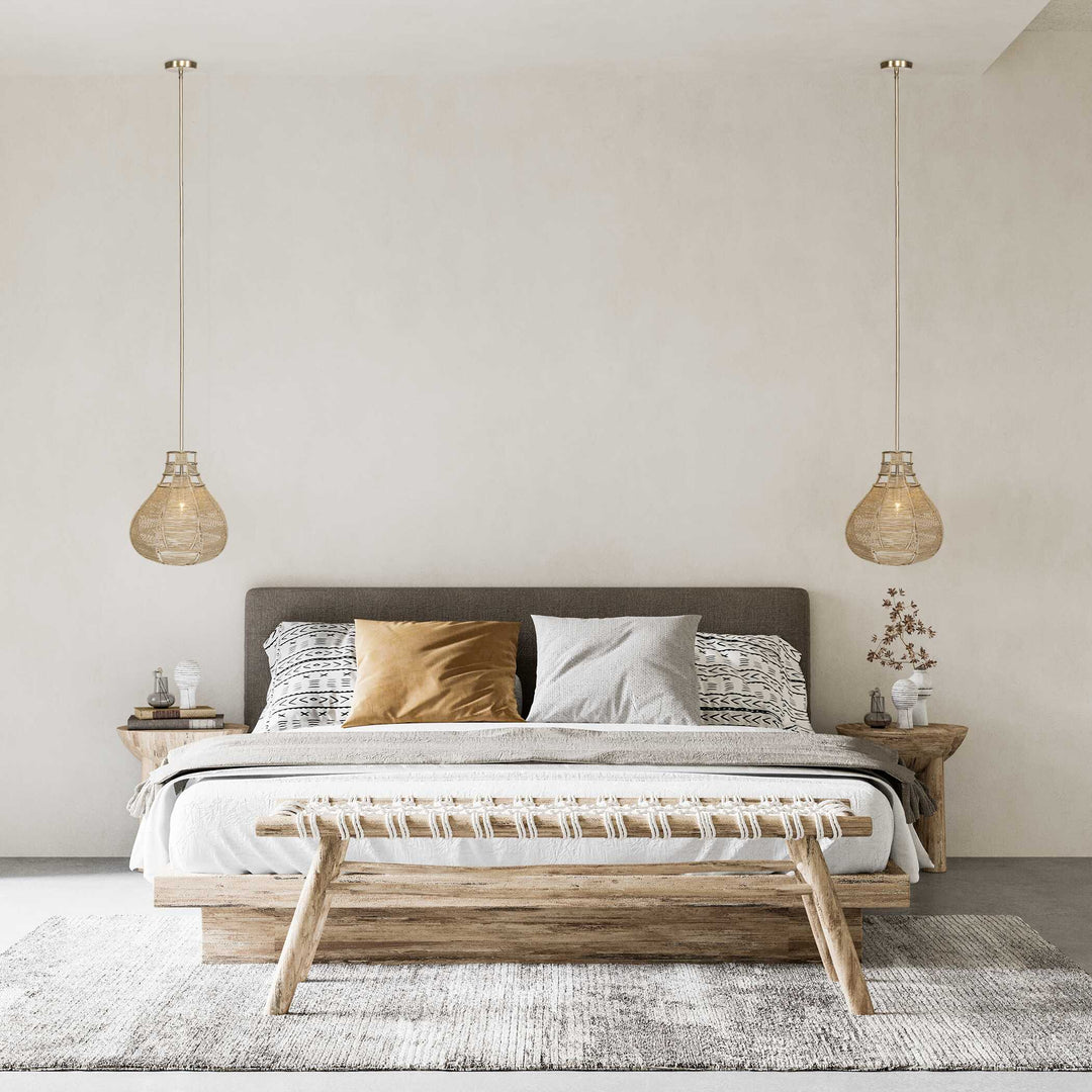 American Home Furniture Uttermost Hestia 1 Light Natural Rope Pendant