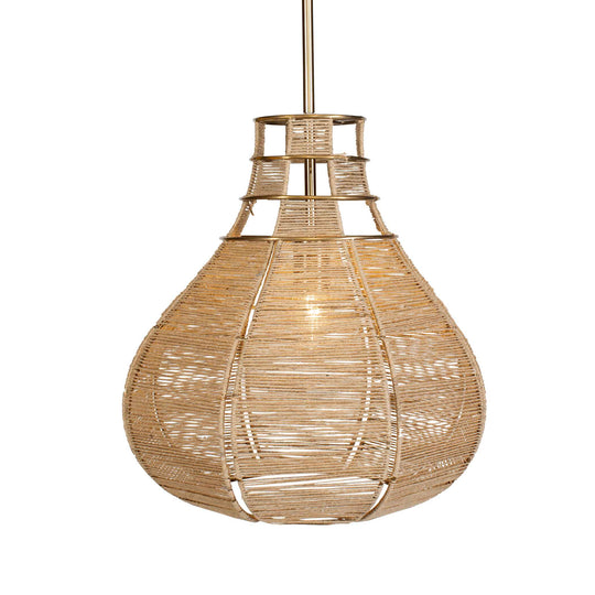 American Home Furniture Uttermost Hestia 1 Light Natural Rope Pendant