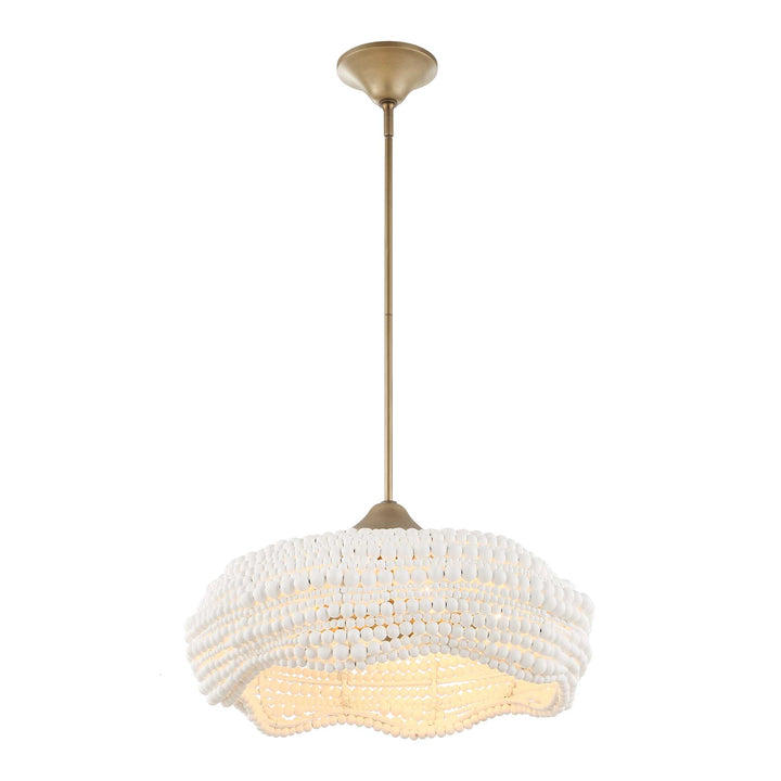 Biddeford 5 Light White Beaded Pendant