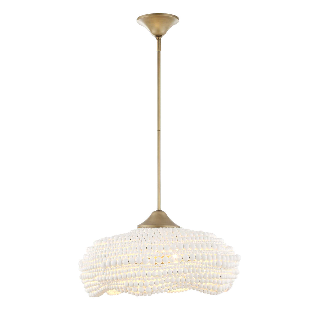 Biddeford 5 Light White Beaded Pendant