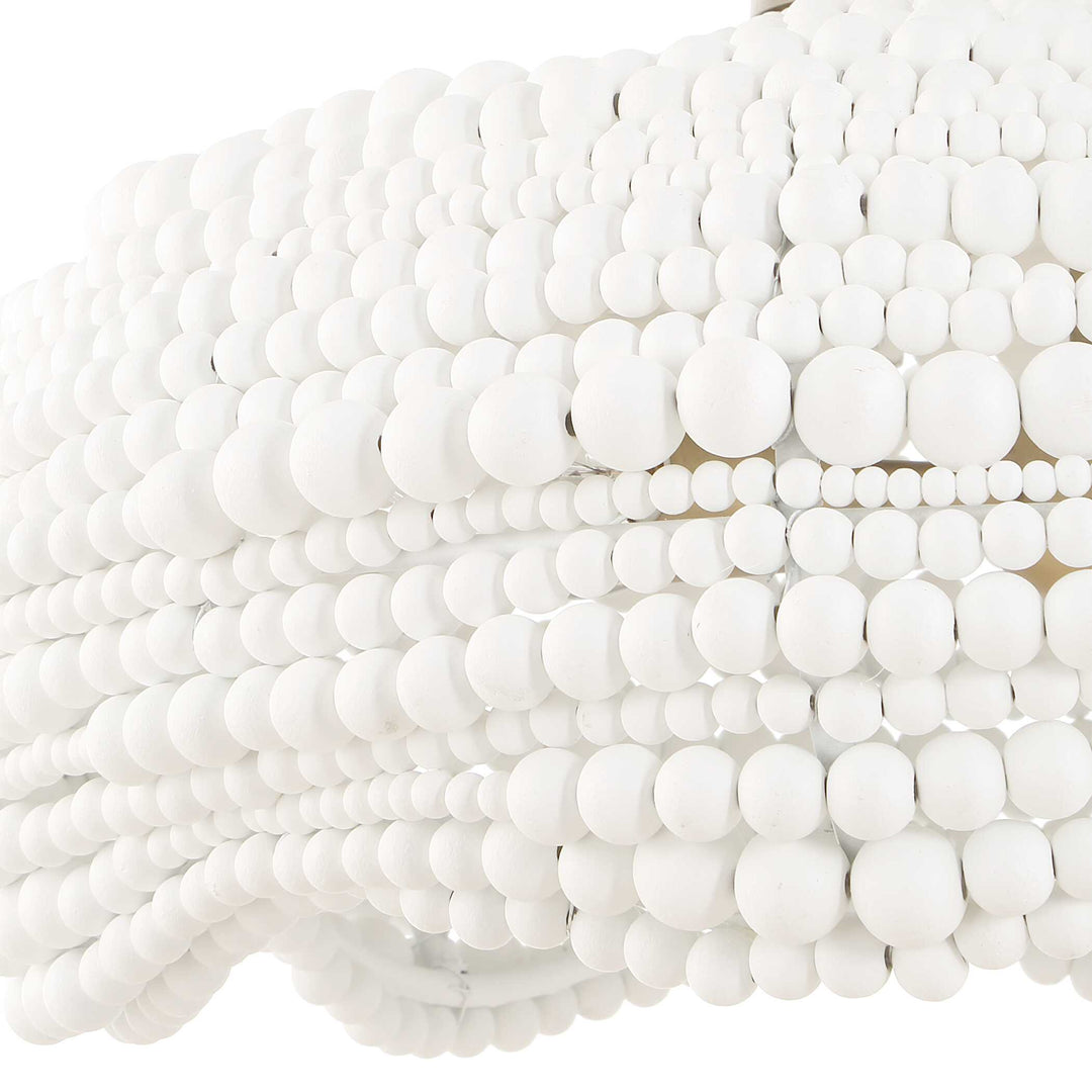 Biddeford 5 Light White Beaded Pendant