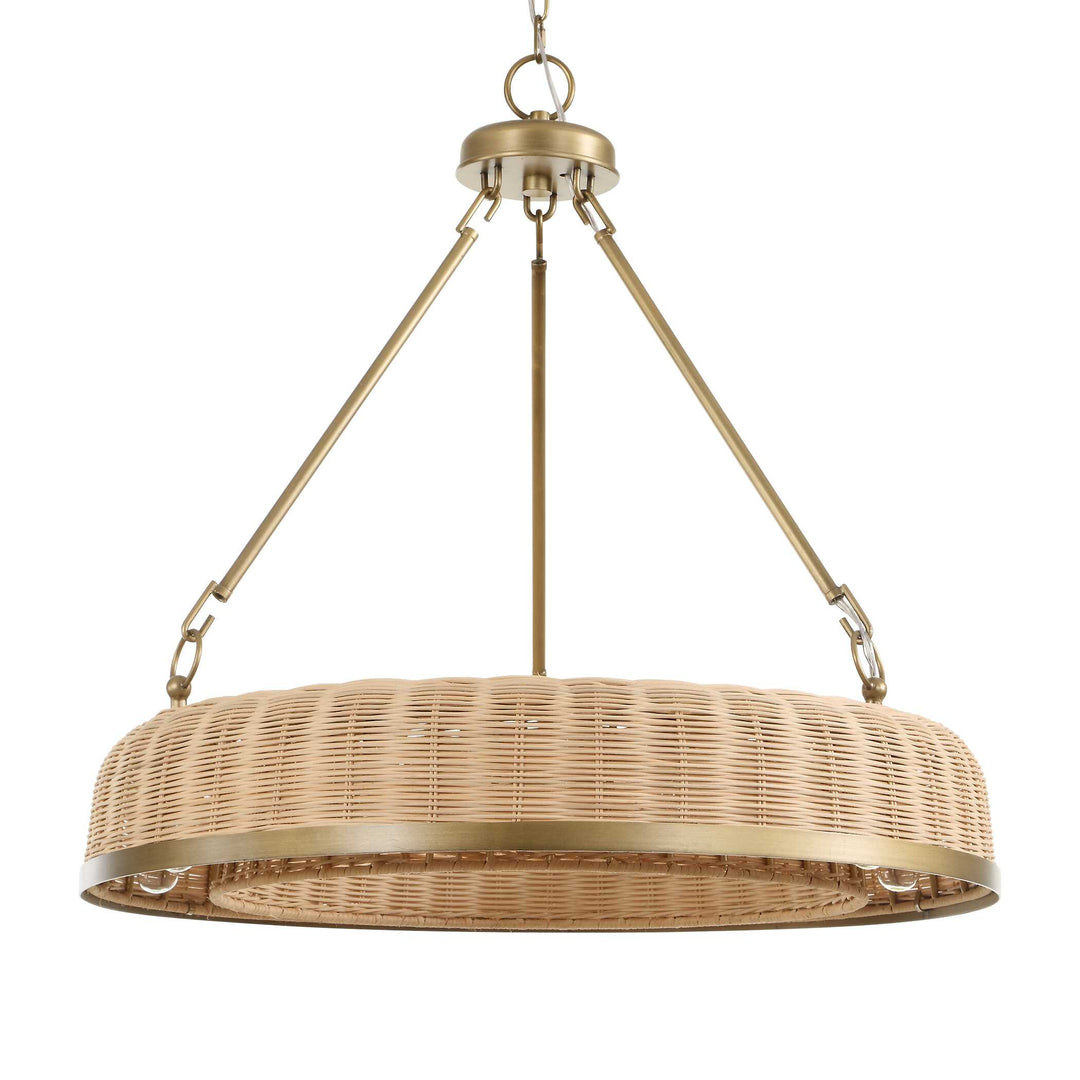 Ladakh 9 Light Round Wicker Pendant