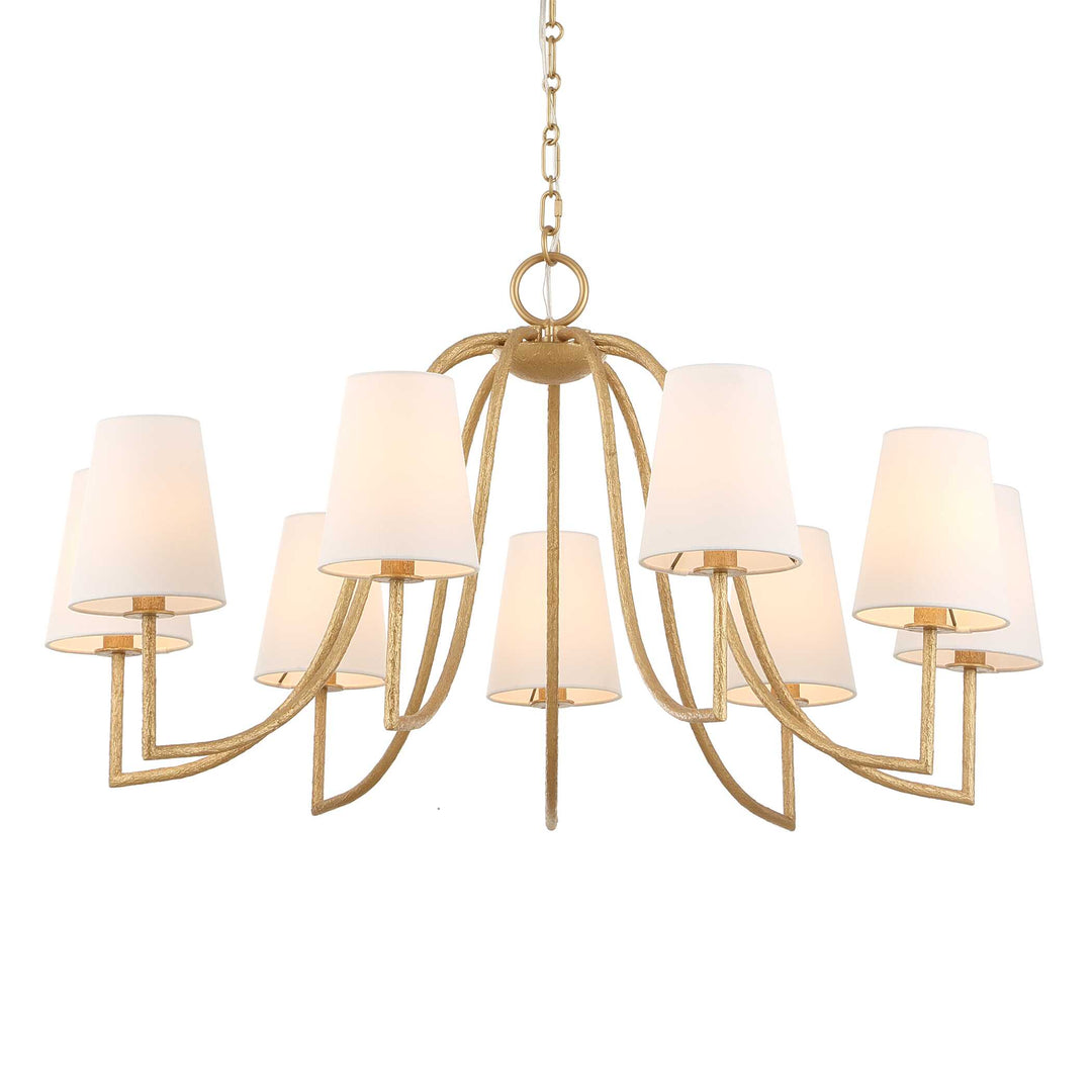 Seville 9 Light Gold Chandelier