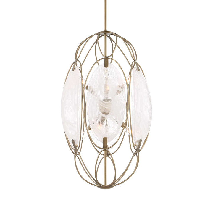 Valencia 6 Light Glass Panel Pendant