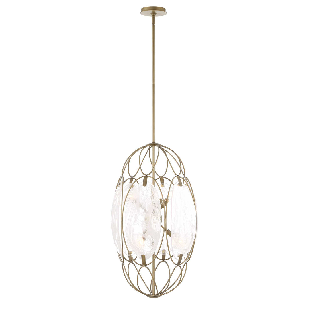 Valencia 6 Light Glass Panel Pendant