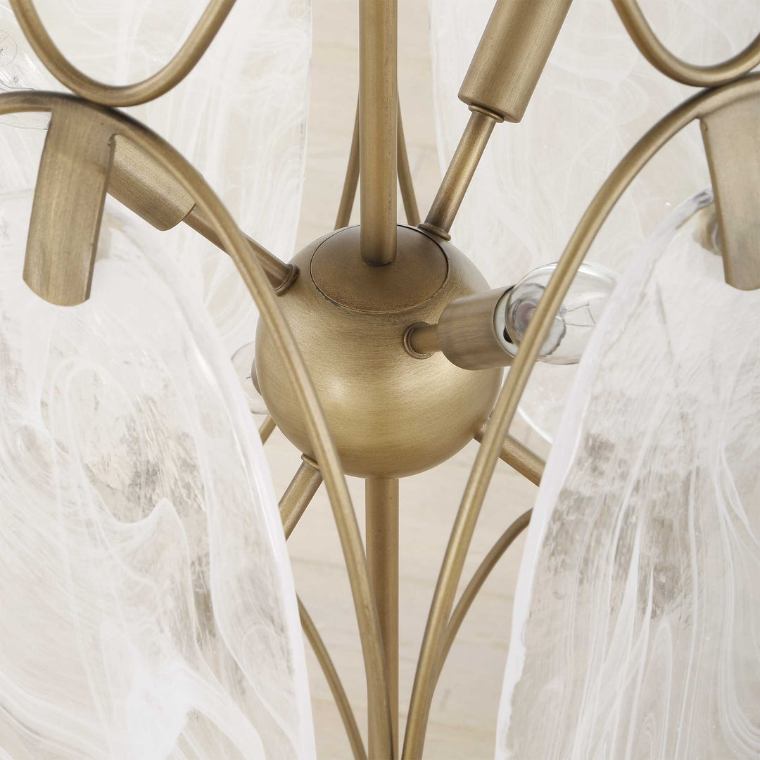 Valencia 6 Light Glass Panel Pendant