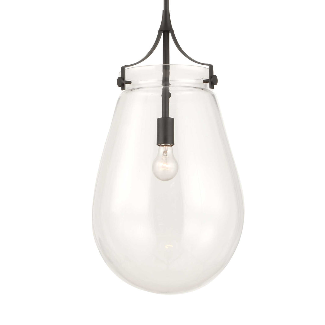 Dewdrop 1 Light Glass Shade Pendant