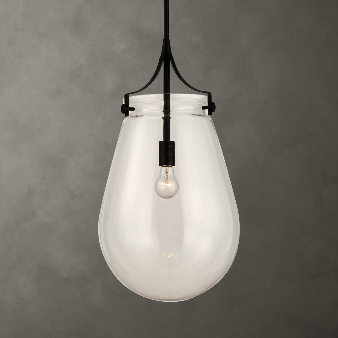 Dewdrop 1 Light Glass Shade Pendant