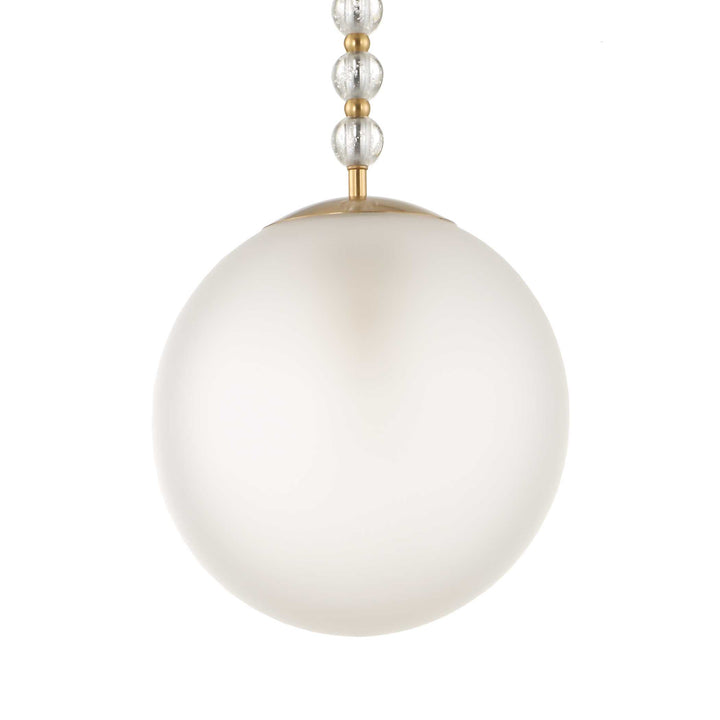 Ripple 1 Light Frost Glass Pendant