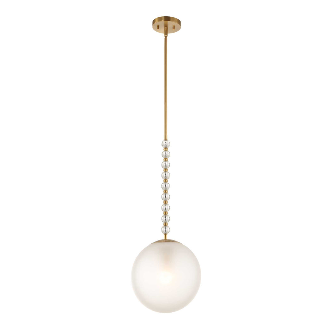 Ripple 1 Light Frost Glass Pendant