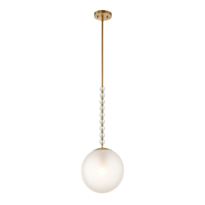 Ripple 1 Light Frost Glass Pendant