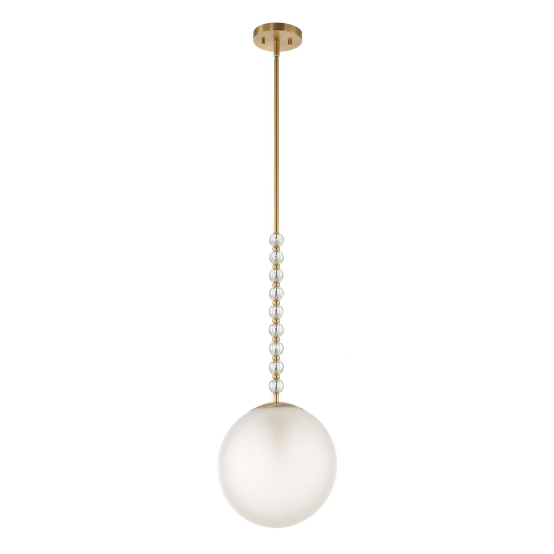 Ripple 1 Light Frost Glass Pendant