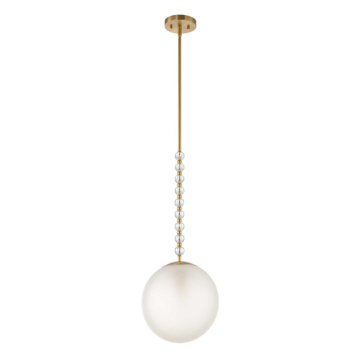 Ripple 1 Light Frost Glass Pendant