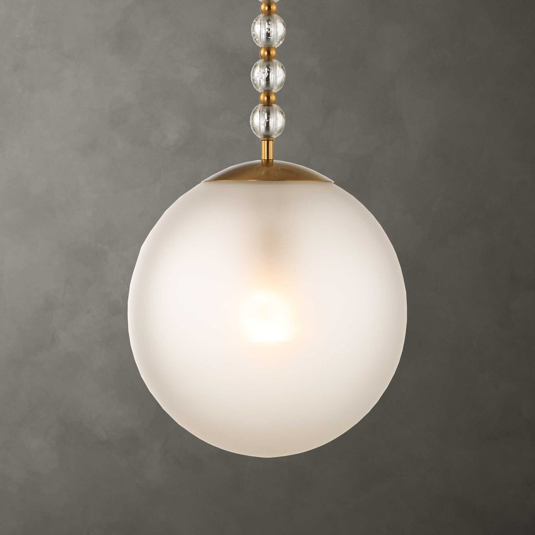 Ripple 1 Light Frost Glass Pendant