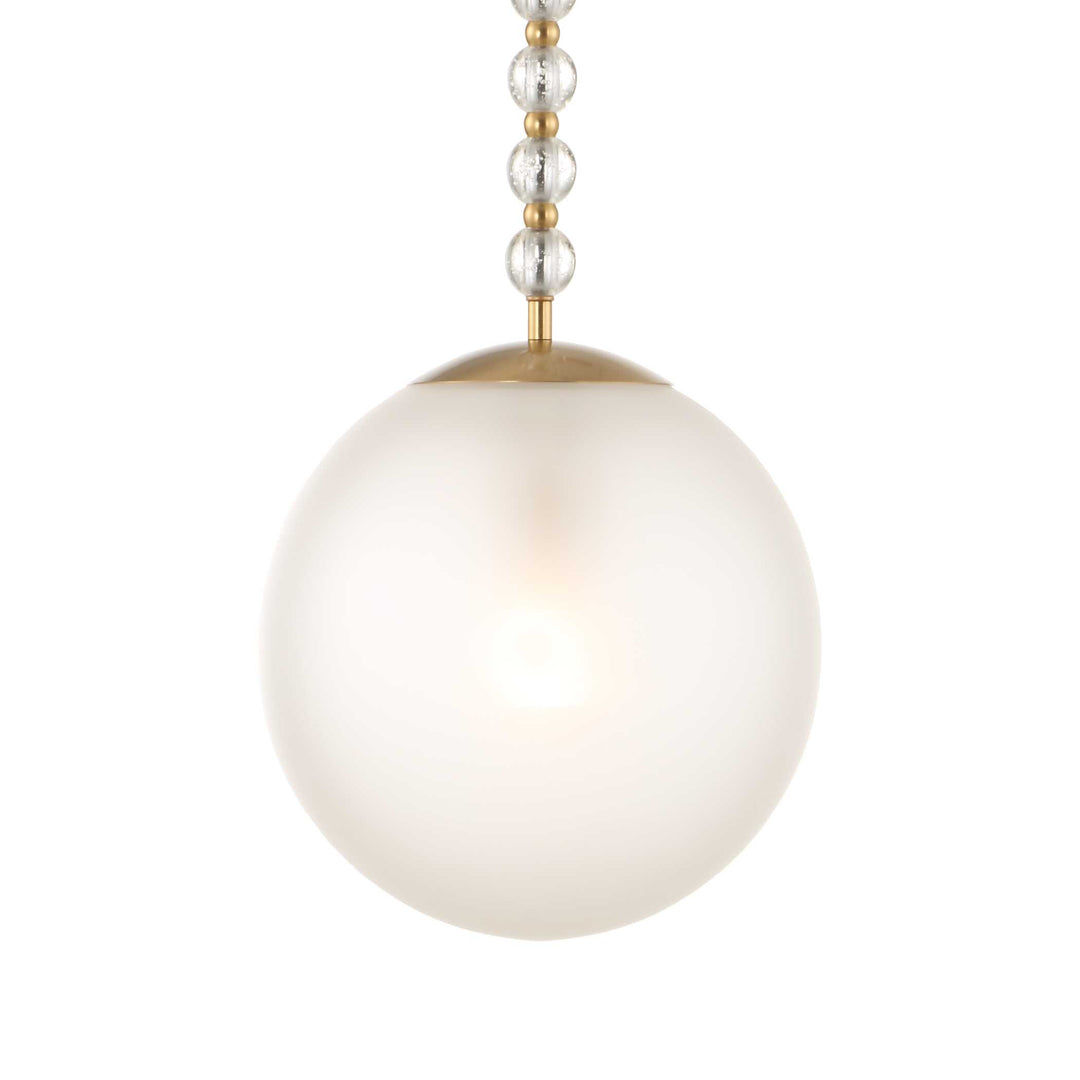 Ripple 1 Light Frost Glass Pendant