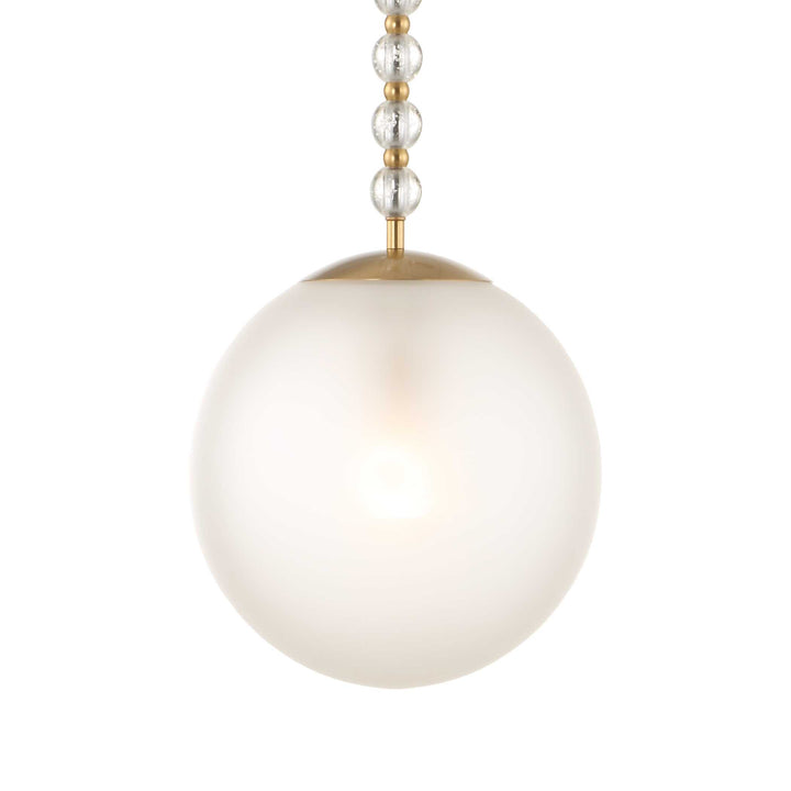 Ripple 1 Light Frost Glass Pendant