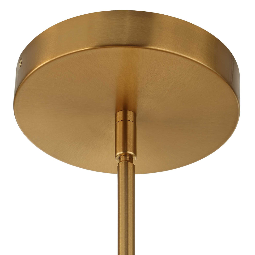 Wedge 12 Lt Led Brass Chandelier
