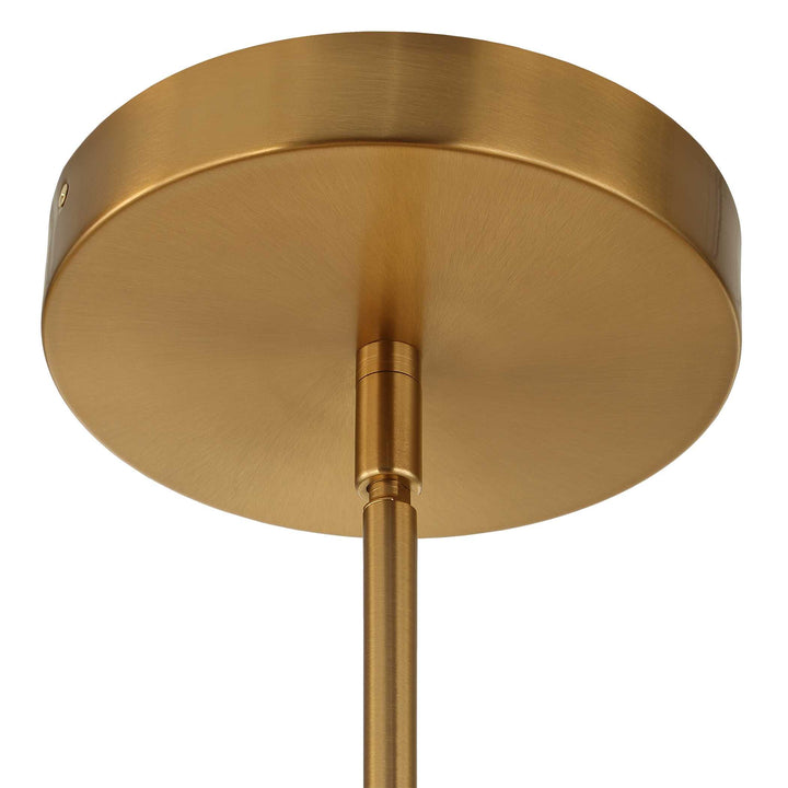 Wedge 12 Lt Led Brass Chandelier