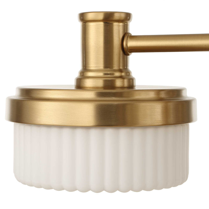 Wedge 12 Lt Led Brass Chandelier
