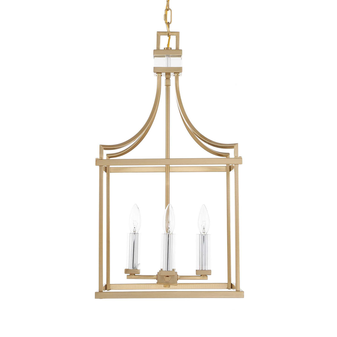 Montreal 4 Light Brass Lantern Pendant