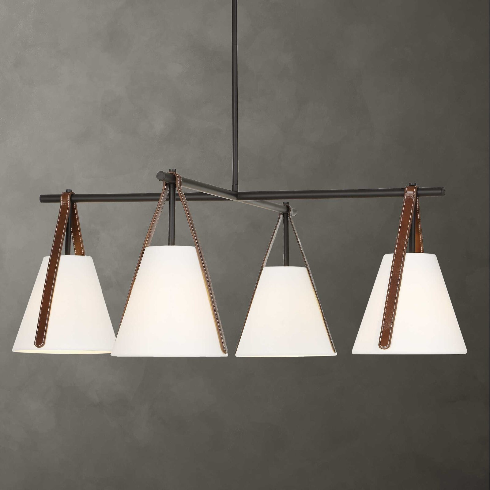 Reins Accent Straps 4 Light Chandelier