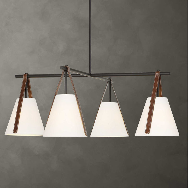 Reins Accent Straps 4 Light Chandelier