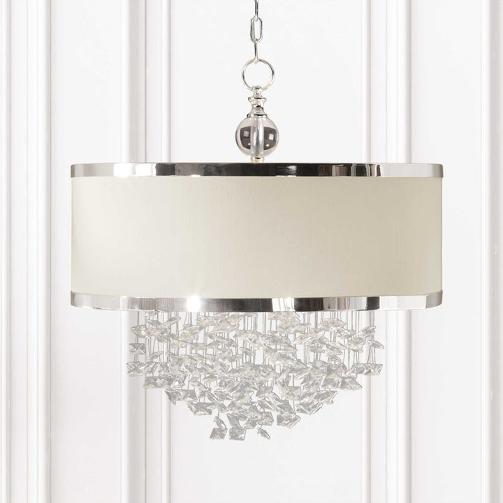 American Home Furniture Uttermost Fascination 3 Light Silken Drum Pendant