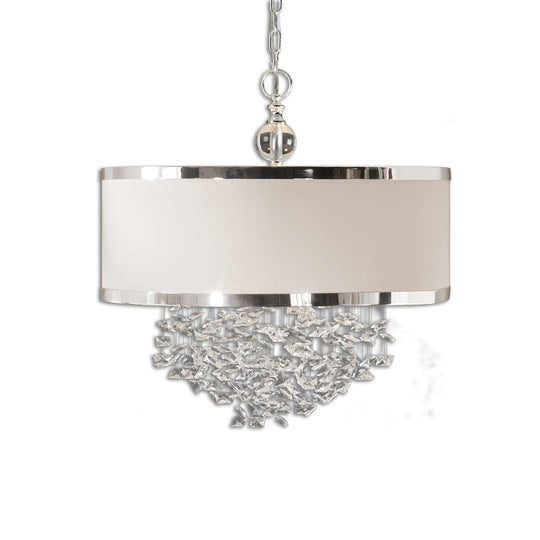 American Home Furniture Uttermost Fascination 3 Light Silken Drum Pendant