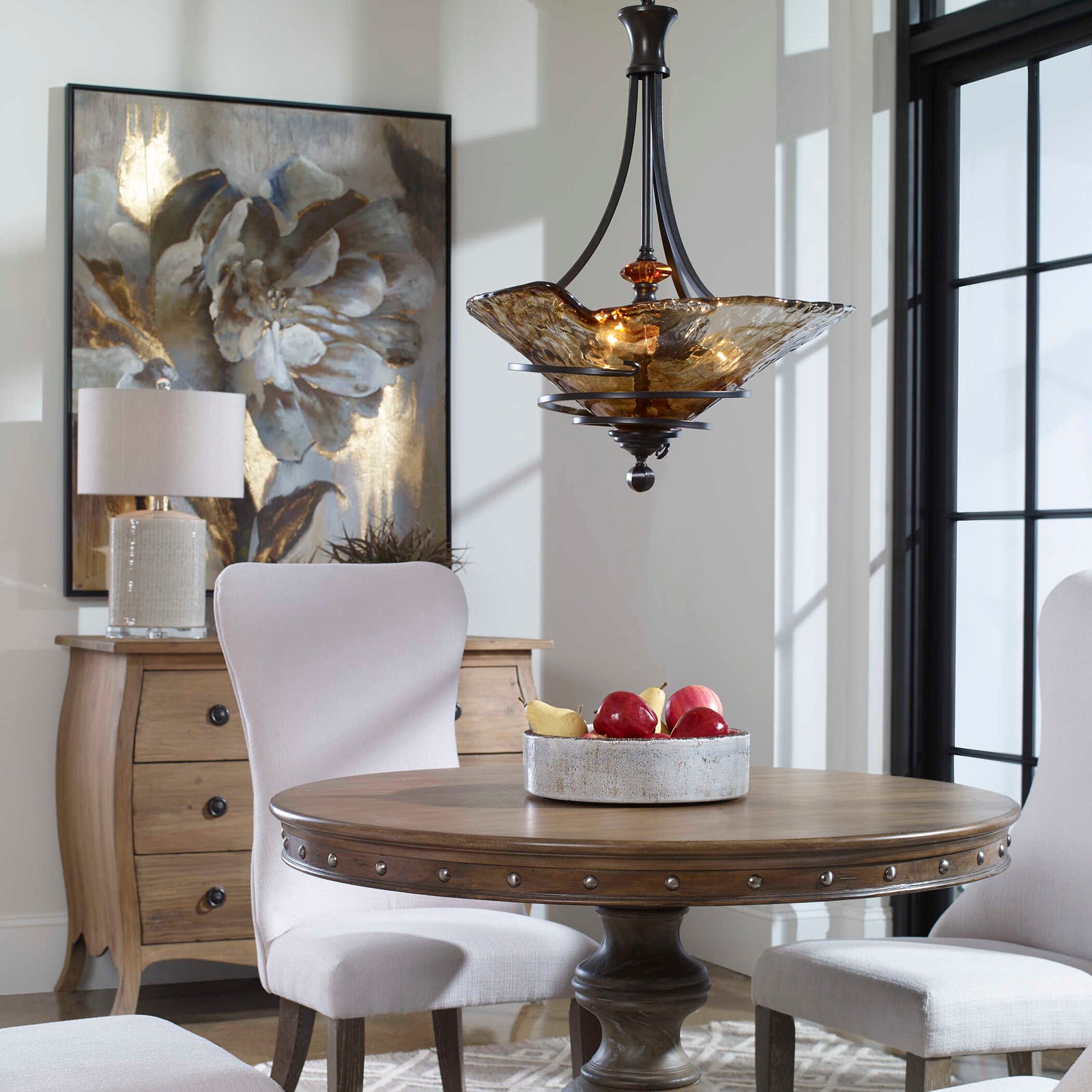 American Home Furniture Uttermost Vitalia 3 Lt Oil Rubbed Bronze Pendant