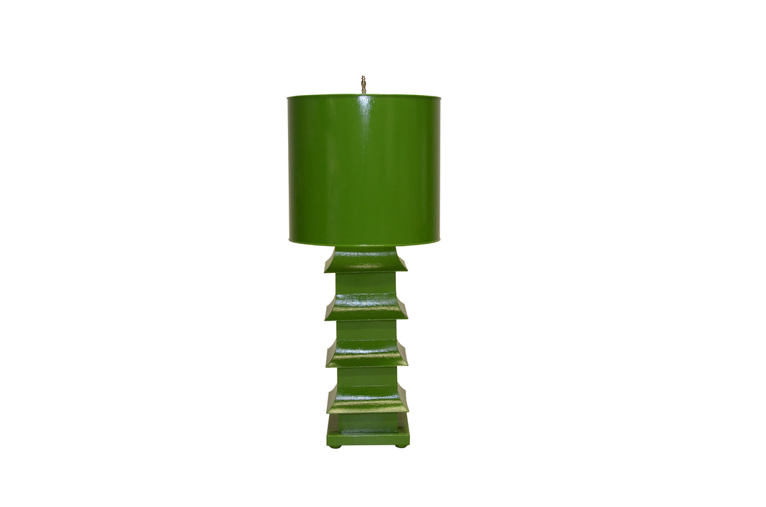 Pagoda Lamp Large Green - LMPHL-G